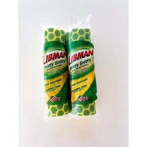 Lot of 2 Libman Nitty Gritty 10 Inch Tear Resistant Sponge Roller Mop Refill New